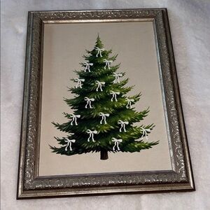 Petal Lane Christmas Tree Ribbon /Bow Wall Decor Art